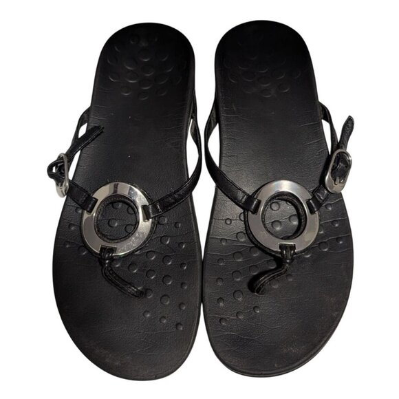 Vionic Karina Black Sandals Womens Size 10.5 - Picture 1 of 5